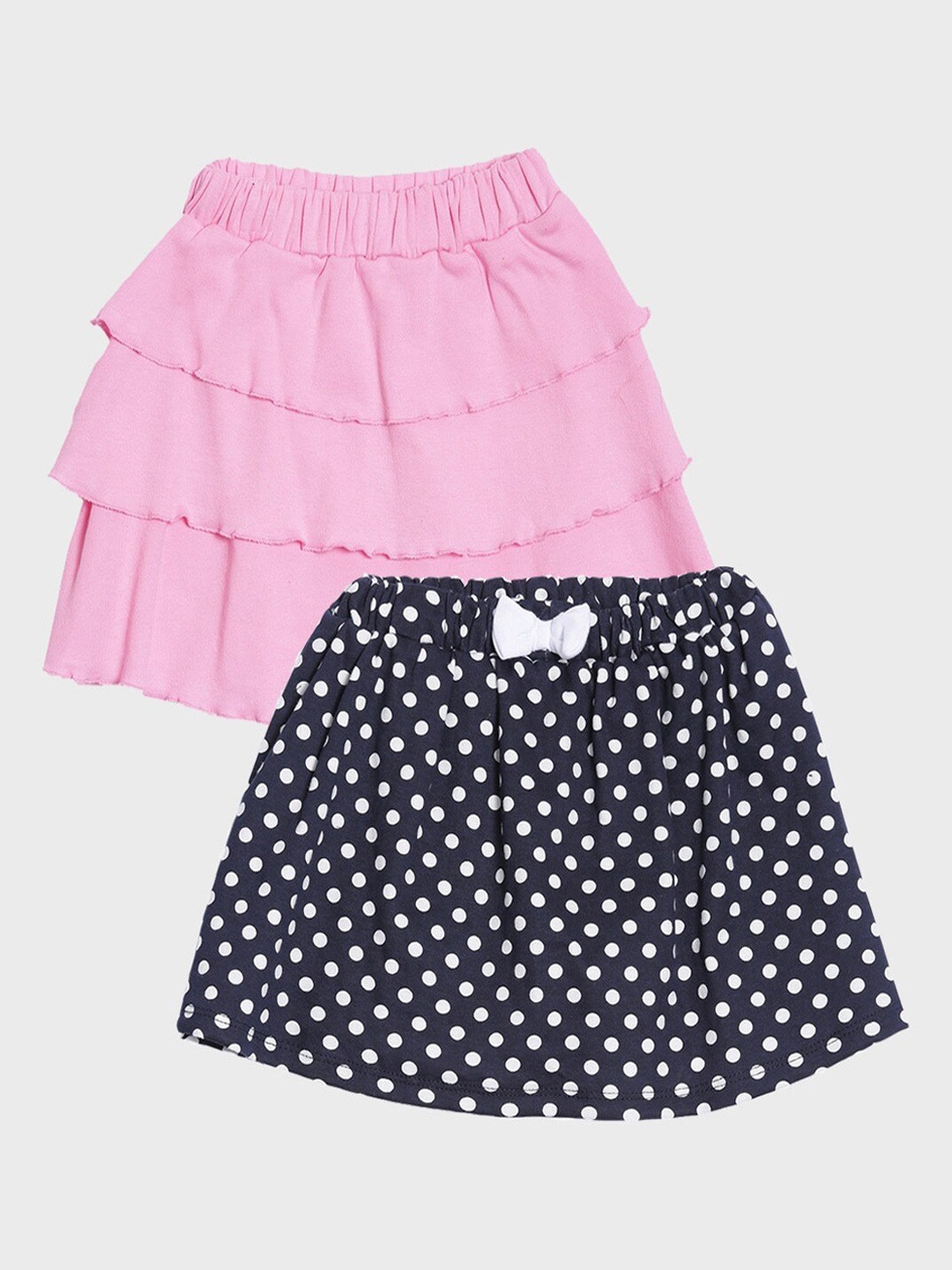 

Kryptic Girls Pink & Navy Blue Pack of 2 Mini Skirts