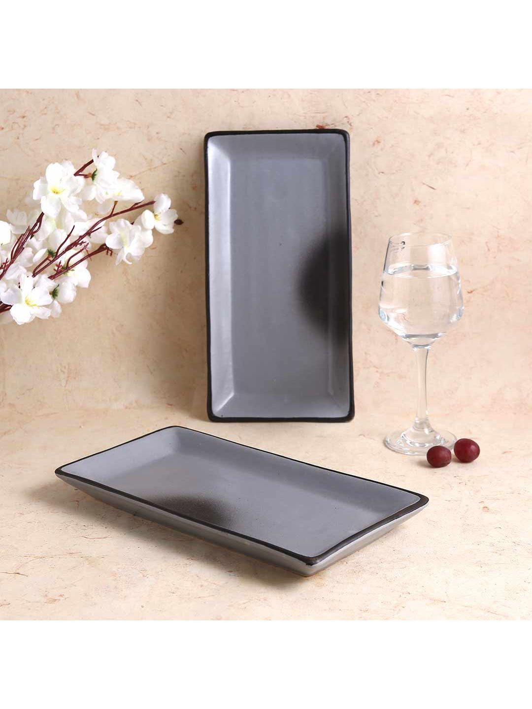 

Wonderchef Grey Teramo Stoneware Rectangular Platter