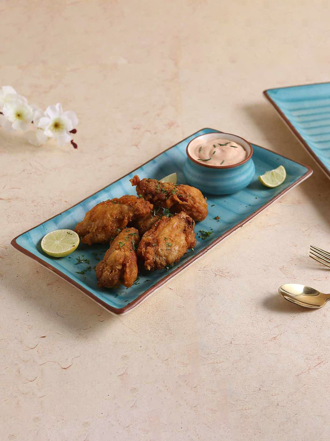 

Wonderchef Blue Teramo Stoneware Rectangular Platter