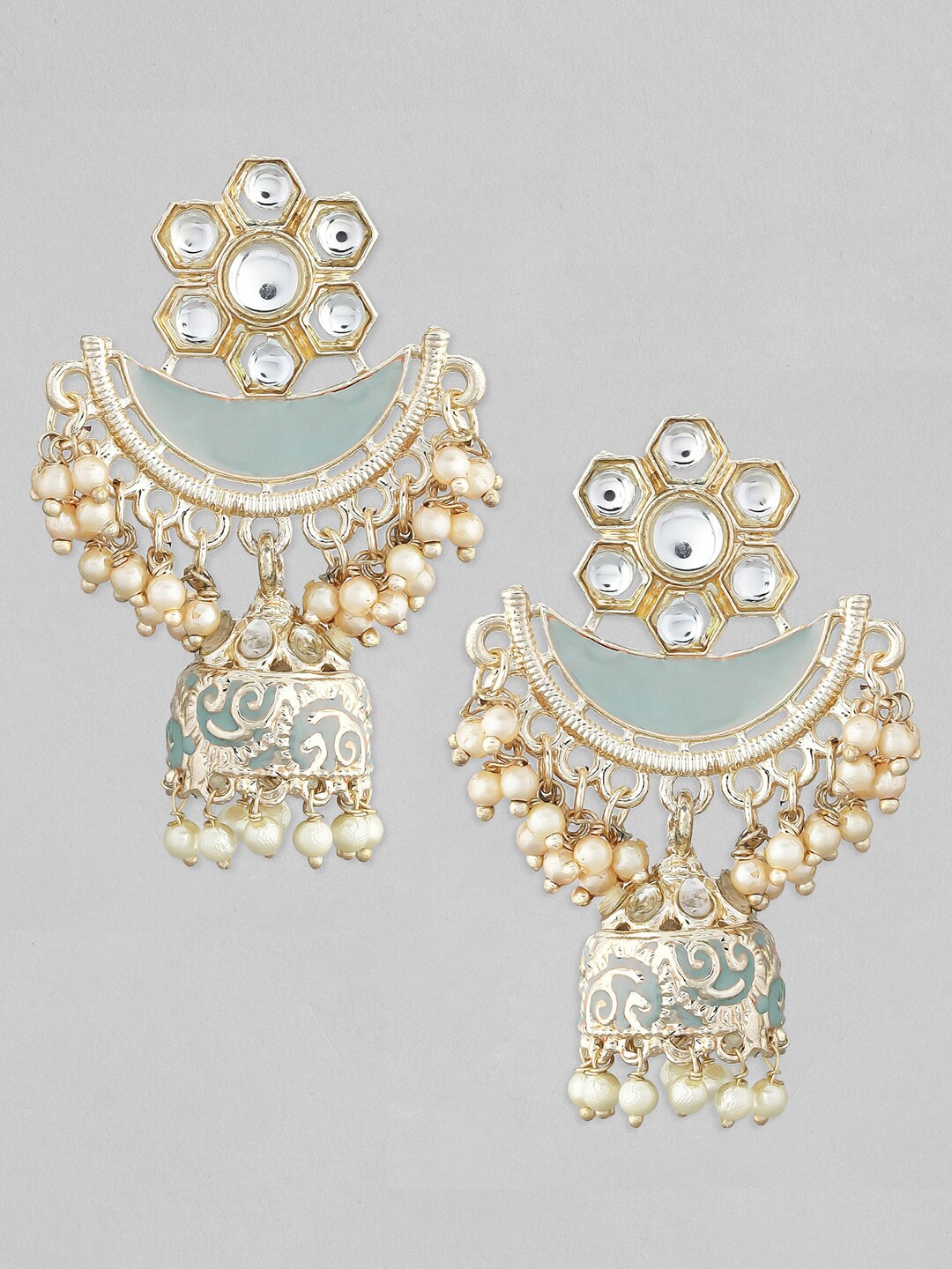 

Anouk Gold-Toned Crescent Shaped Chandbalis Earrings