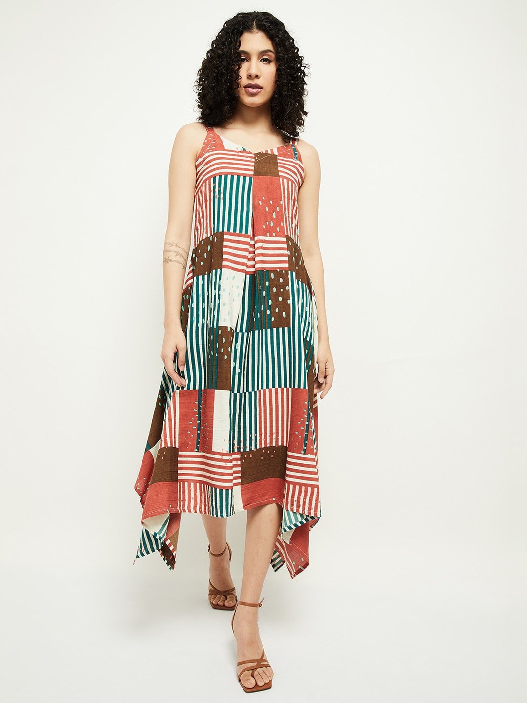 

max Multicoloured A-Line Midi Dress, Multi