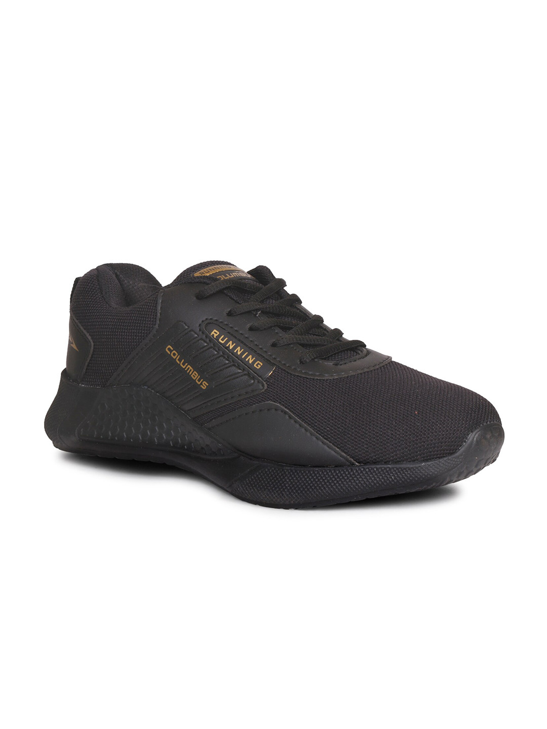 

Columbus Men Black Mesh Running Shoes