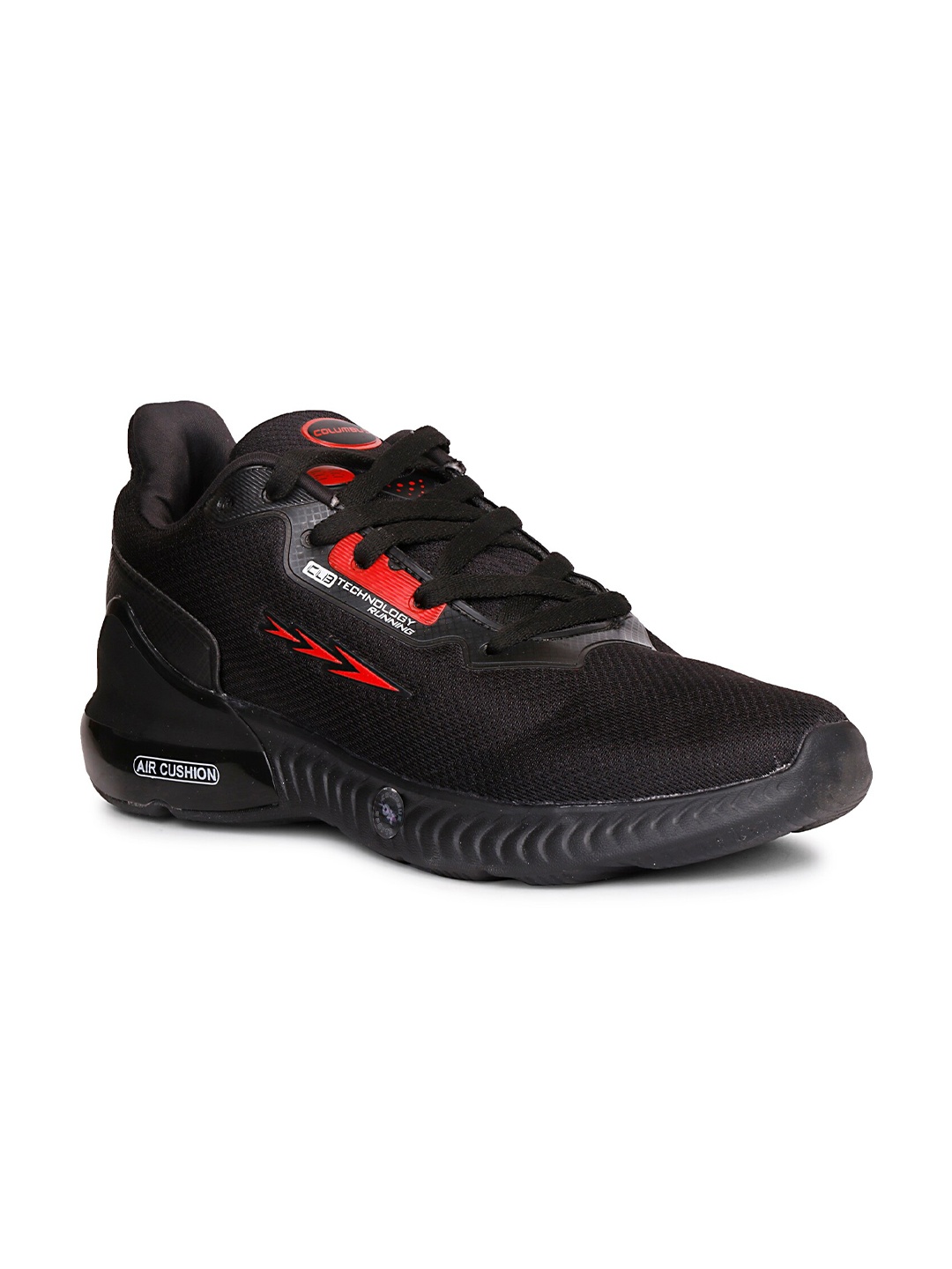 

Columbus Men Black Mesh Running Non-Marking Running Shoes
