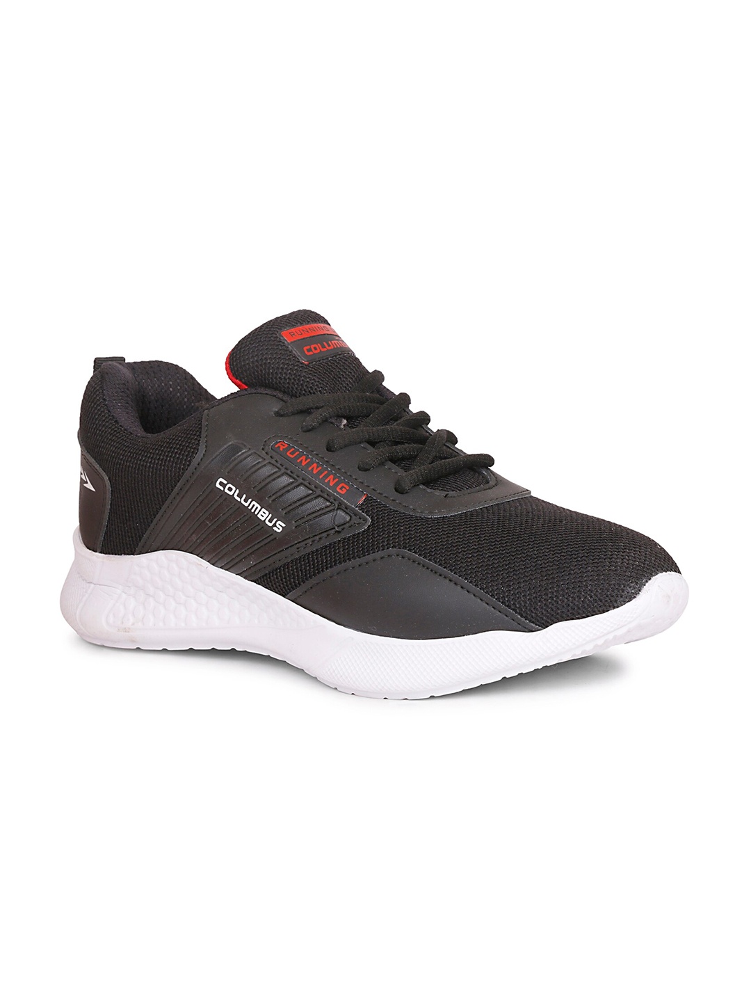 

Columbus Men Black Mesh Running Non-Marking Shoes