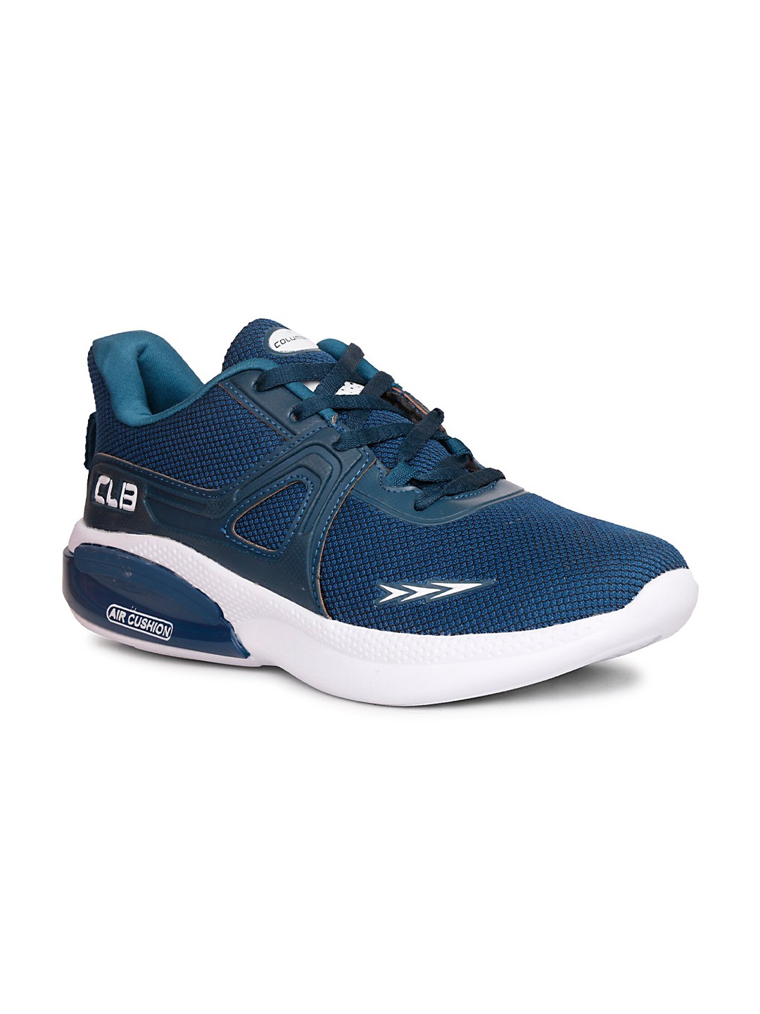 

Columbus Men Blue Mesh Non-Marking Lace-up Running Shoes