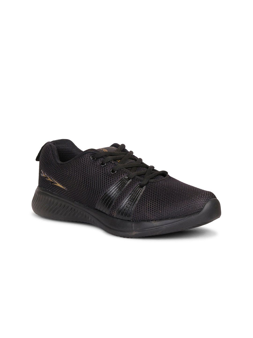 

Columbus Men Black Mesh Non-Marking Lace-up Running Shoes