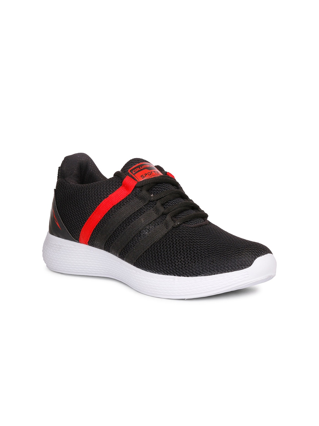 

Columbus Men Black Mesh Running Non-Marking Shoes
