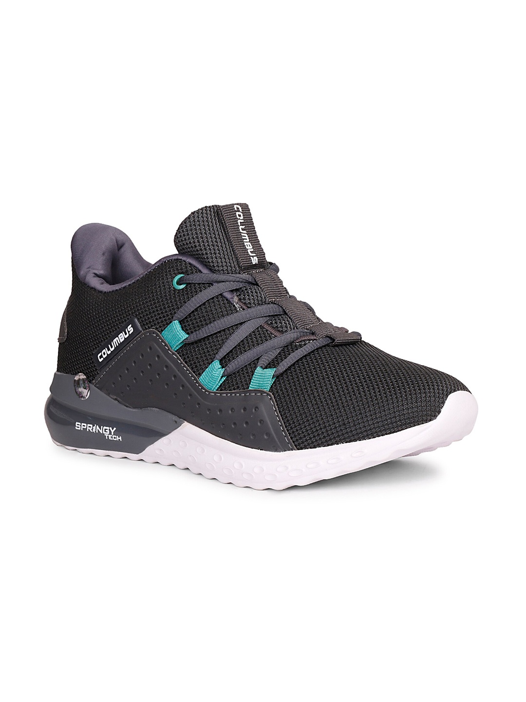 

Columbus Men Grey Mesh Running Non-Marking Shoes