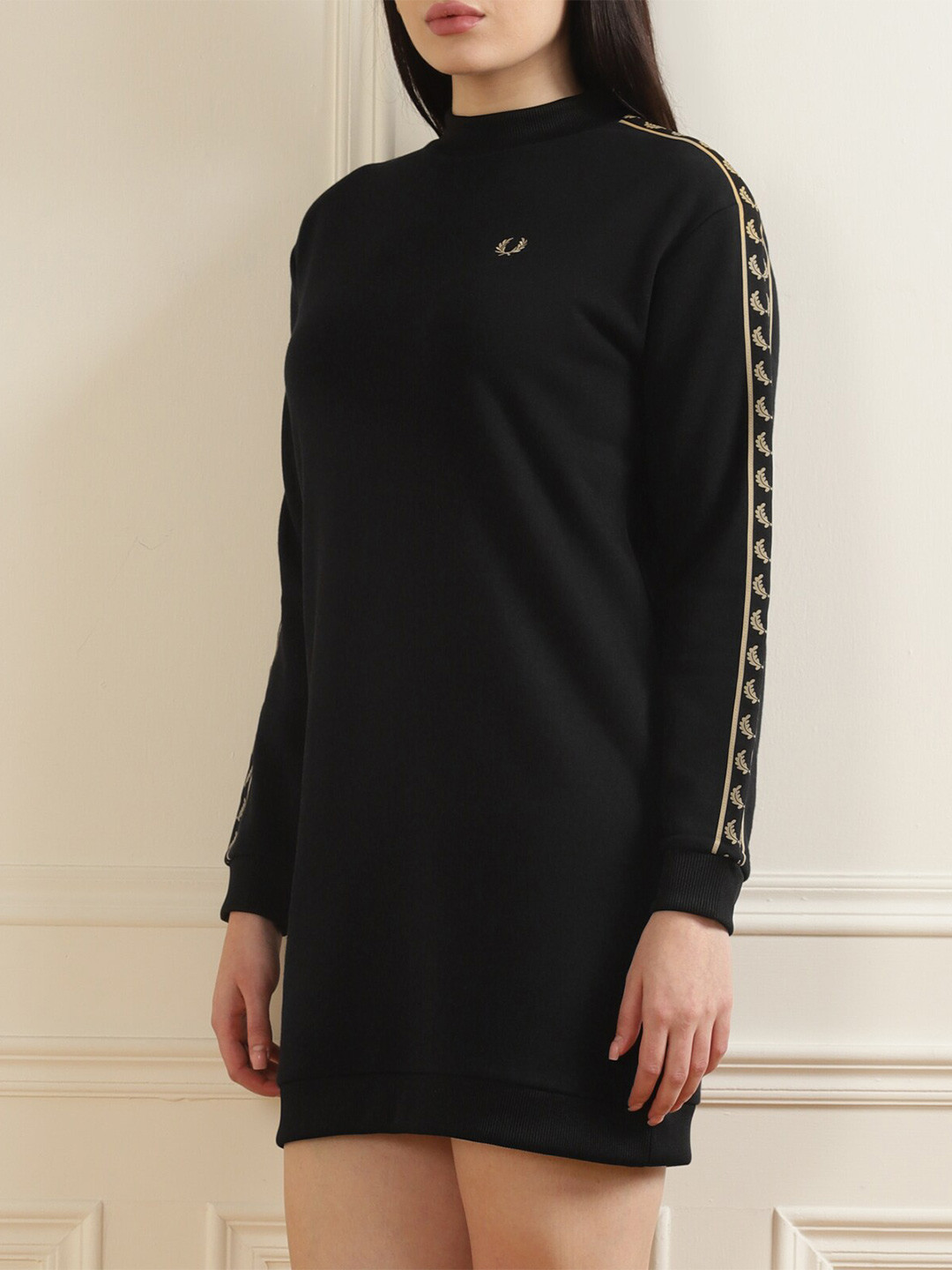 

Fred Perry Black Solid Taped Jumper Dress