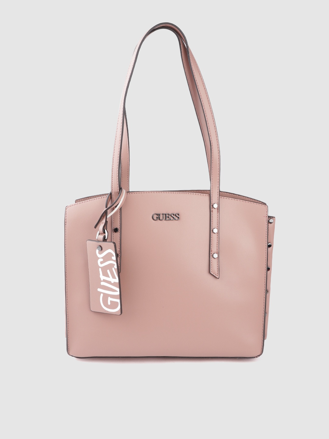 

GUESS Peach-Coloured Solid Shoulder Bag