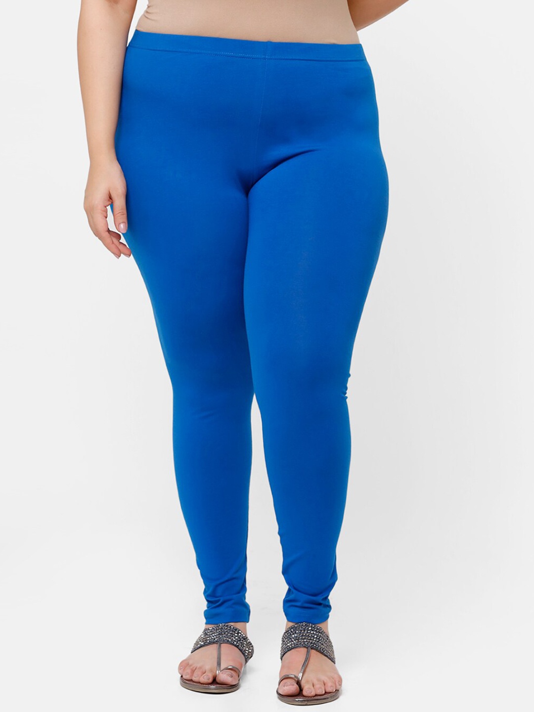 

De Moza Women Blue Solid Ankle-Length Leggings