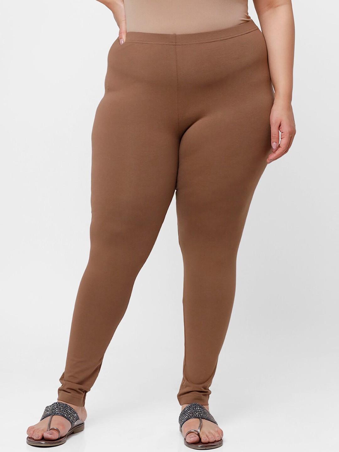

De Moza Women Brown Solid Ankle-Length Leggings