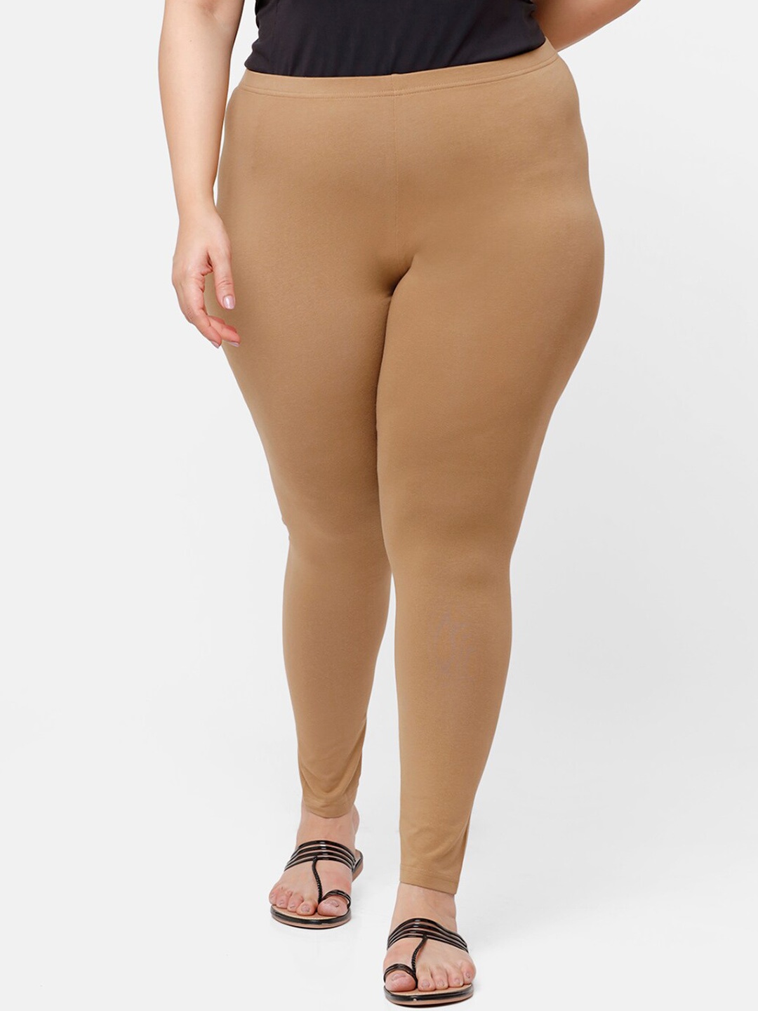 

De Moza Women Beige Solid Leggings