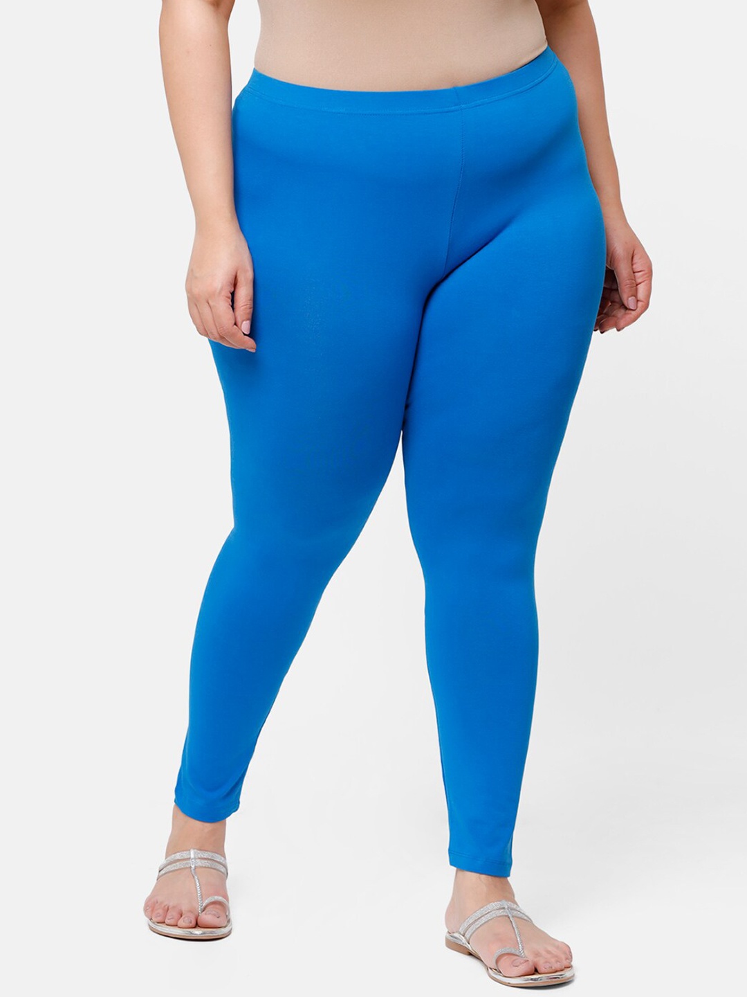 

De Moza Women Blue Solid Ankle-Length Leggings