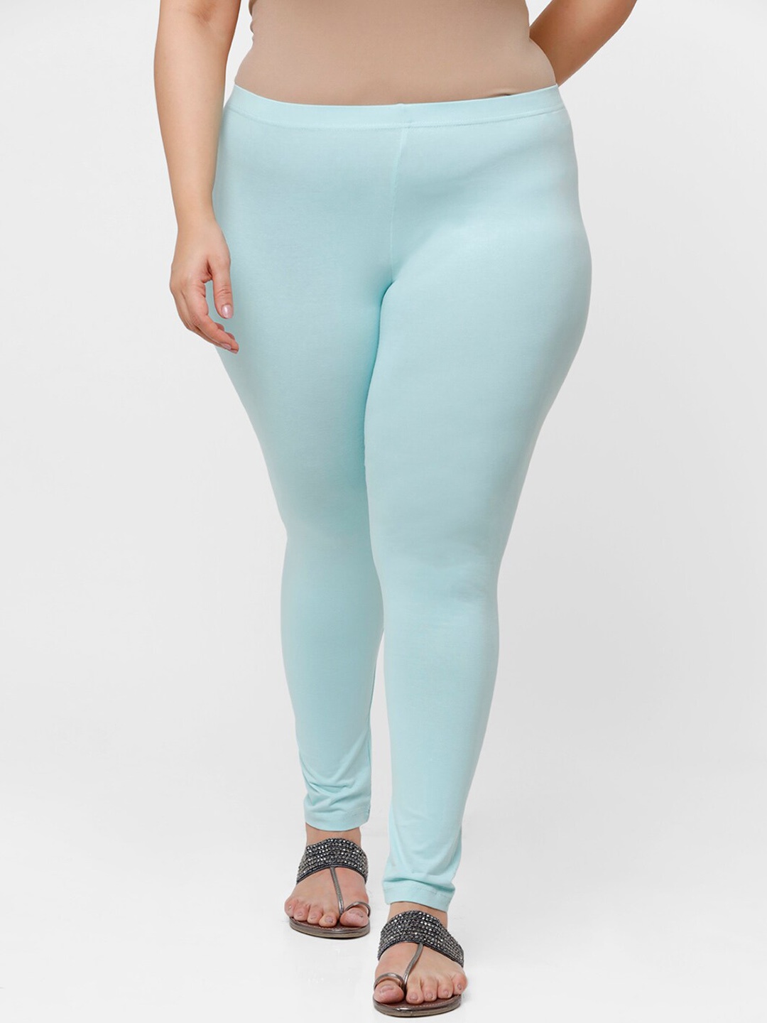 

De Moza Plus Size Women Sea Green Leggings