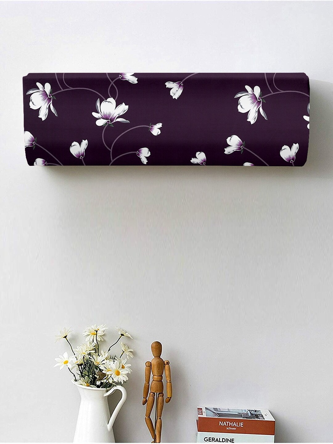 

Cortina Purple & White Printed Air Conditioner Cover