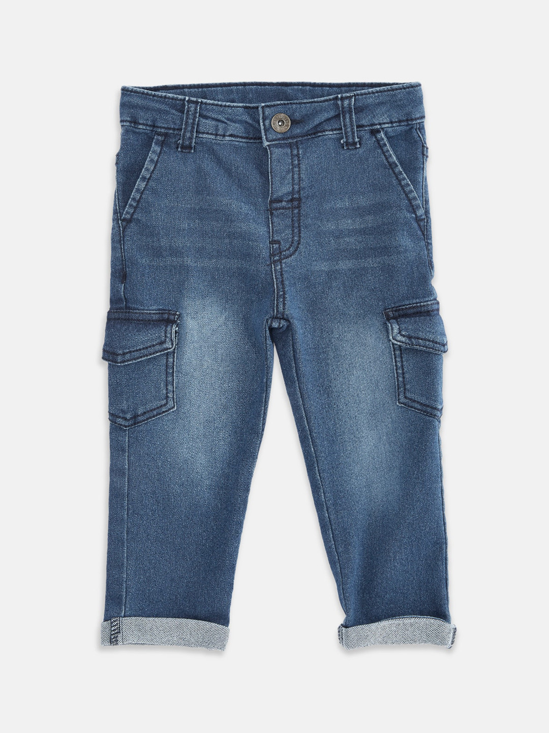 

Pantaloons Baby Boys Blue Light Fade Jeans