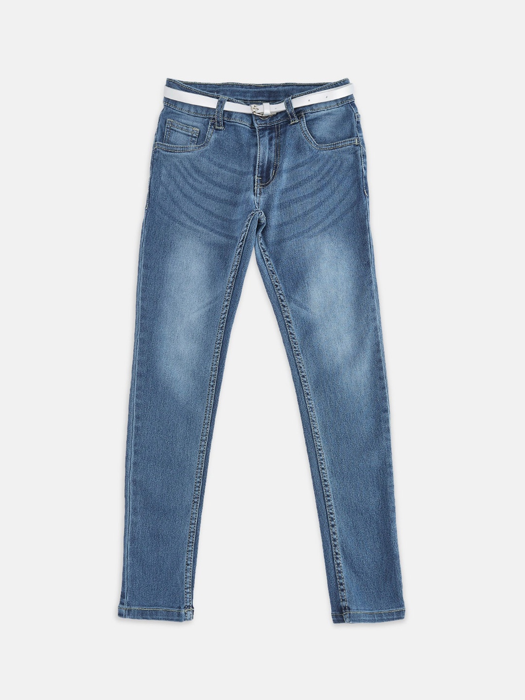 

Pantaloons Junior Girls Blue Light Fade Pure Cotton Jeans
