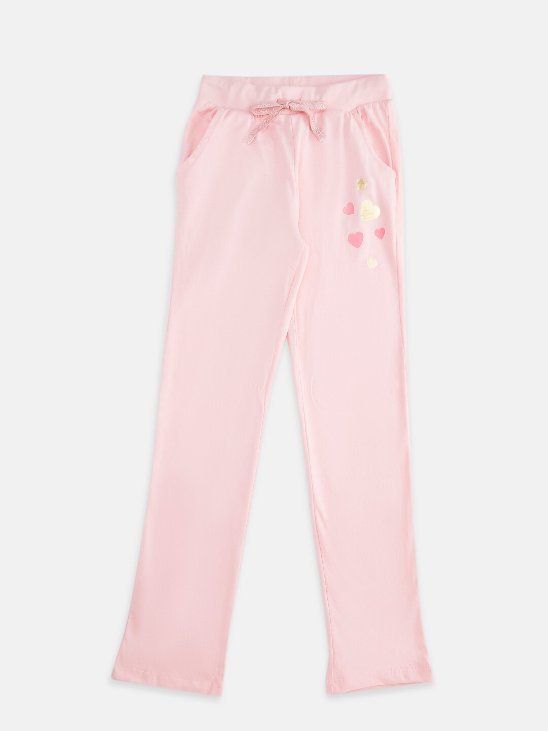 

Pantaloons Junior Girls Peach Solid Track Pants