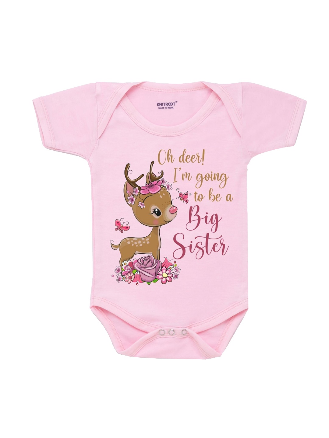 

KNITROOT Kids Pink Printed Bodysuit