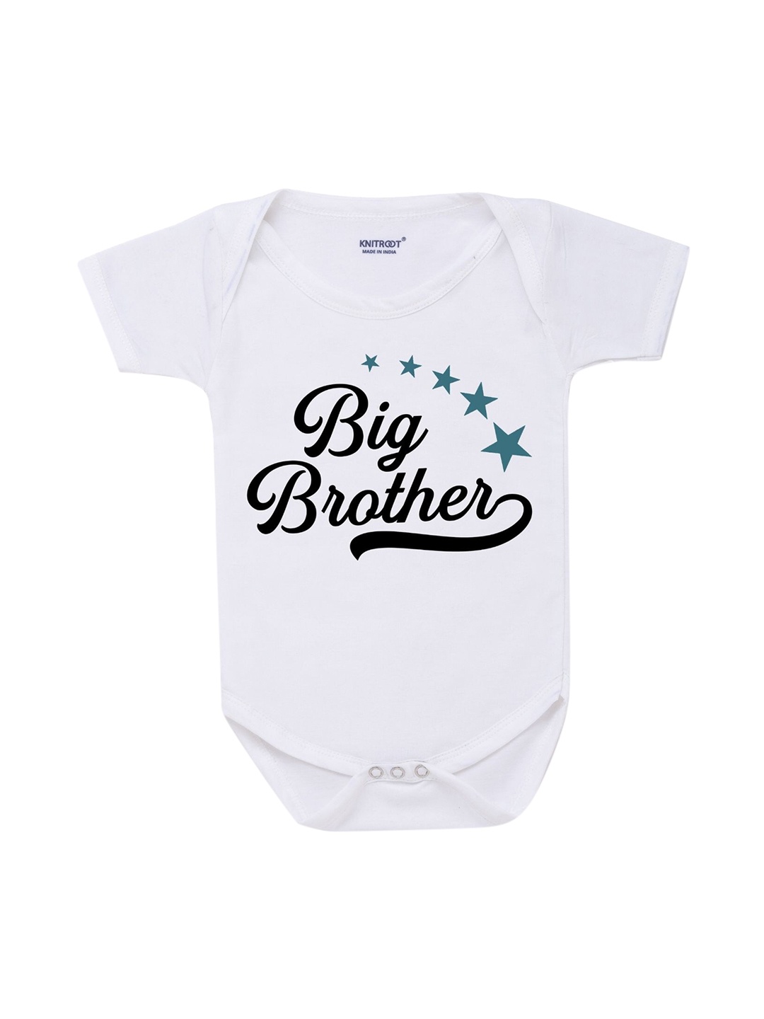 

KNITROOT Infants White Printed Bodysuit