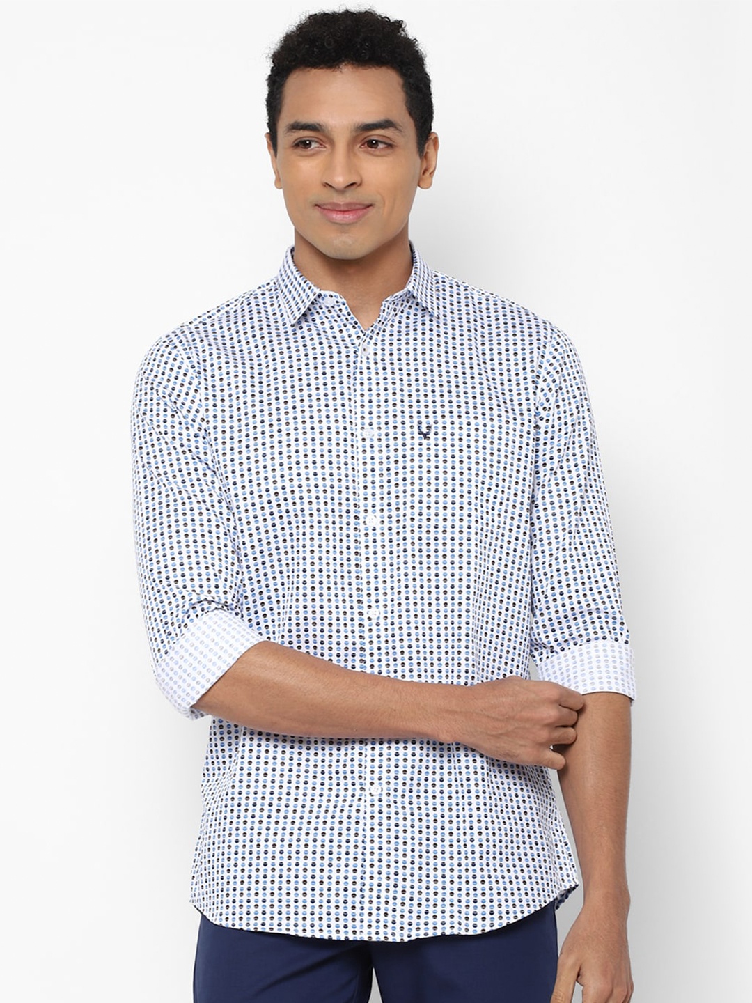 

Allen Solly Men White Slim Fit Printed Casual Shirt