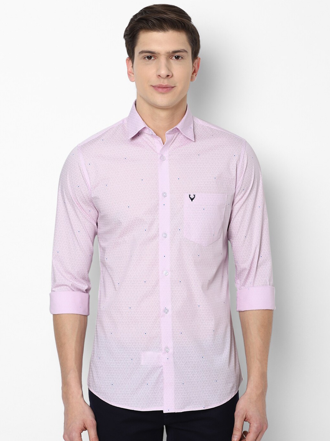 

Allen Solly Men Purple Printed Slim Fit Casual Shirt