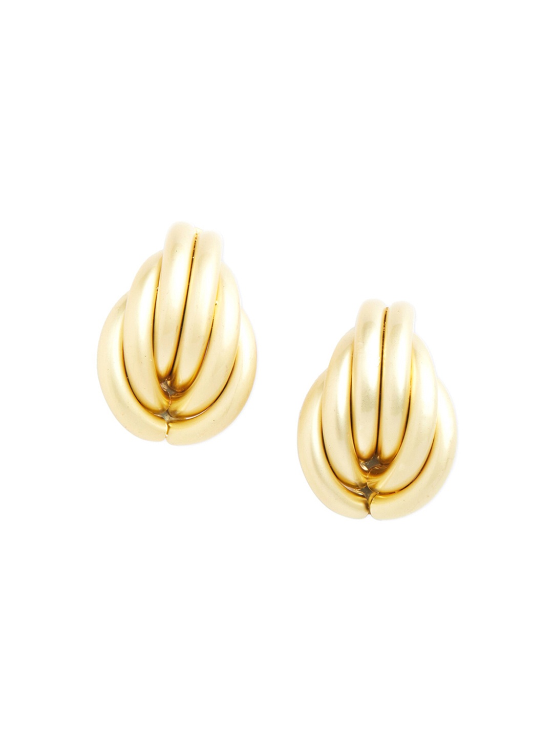 

20Dresses Gold-Toned Contemporary Twisted Studs