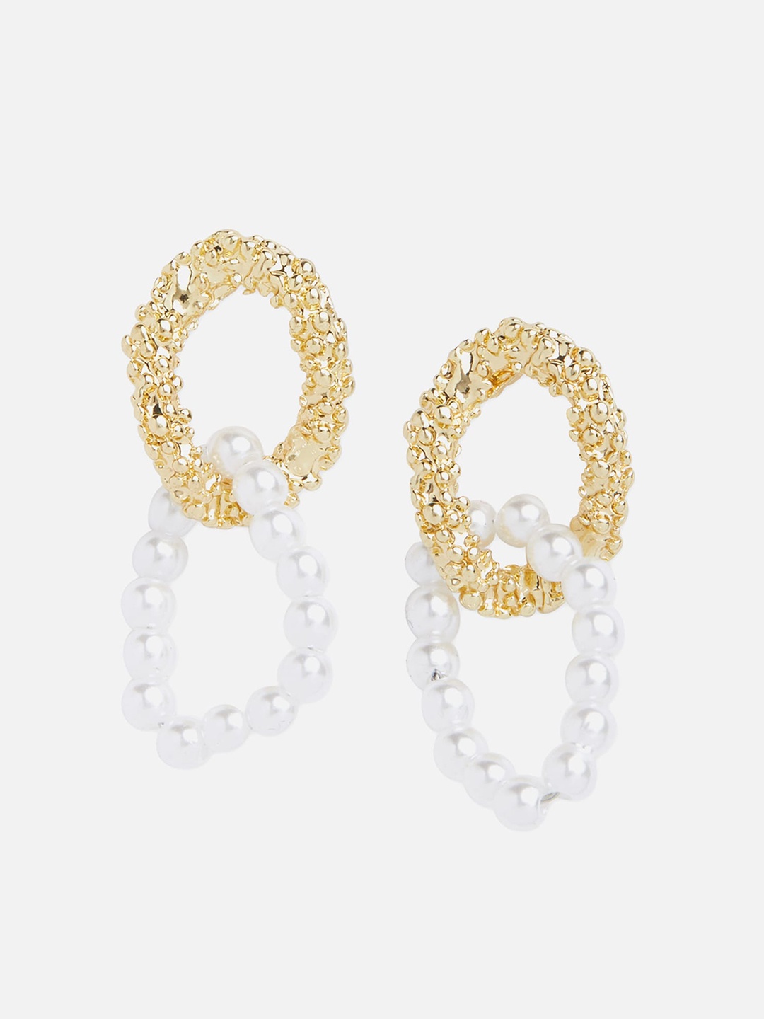 

20Dresses Gold-Toned Contemporary Studs Earrings