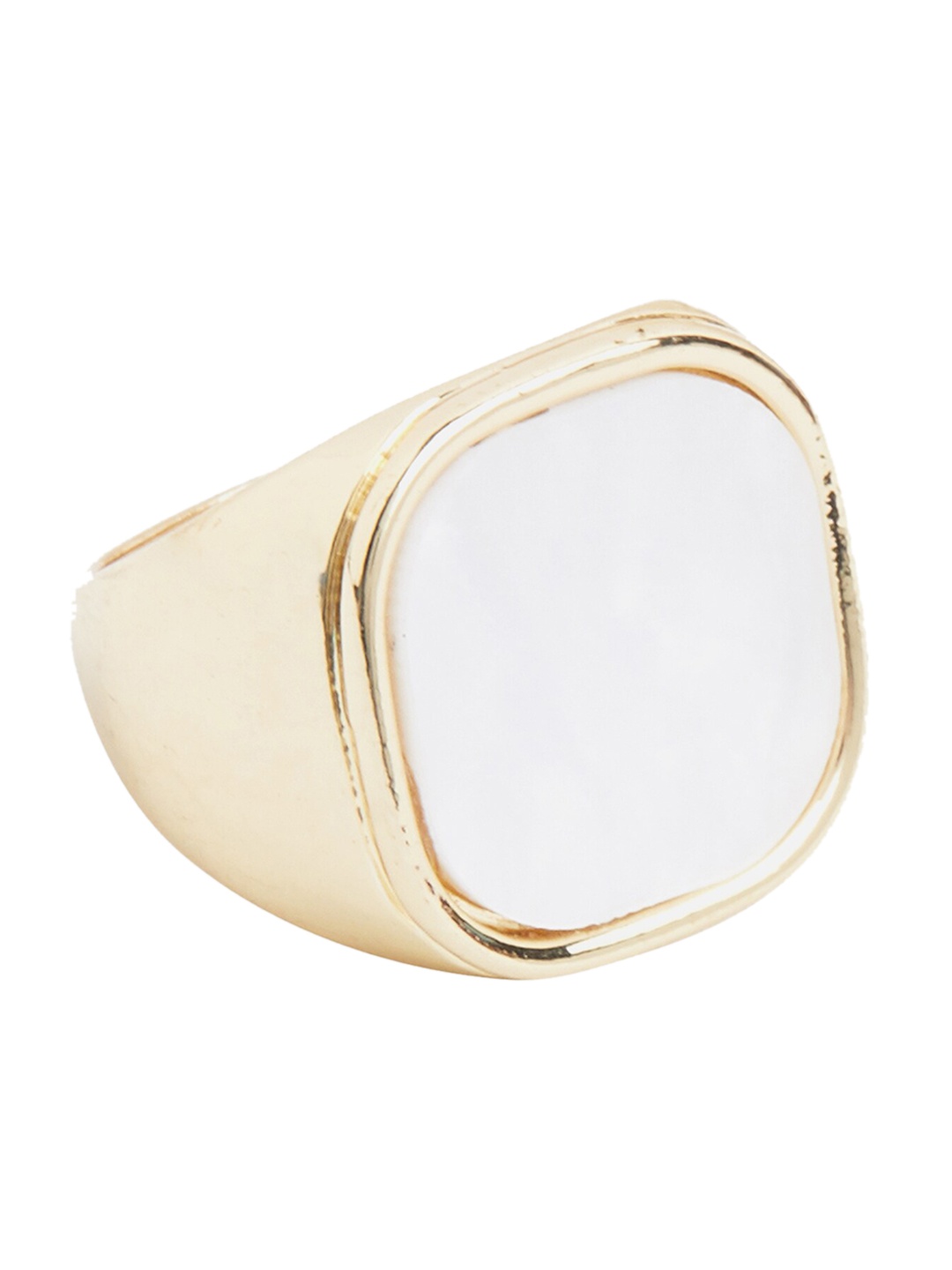 

20Dresses Gold-Toned & White Enamelled Finger Ring