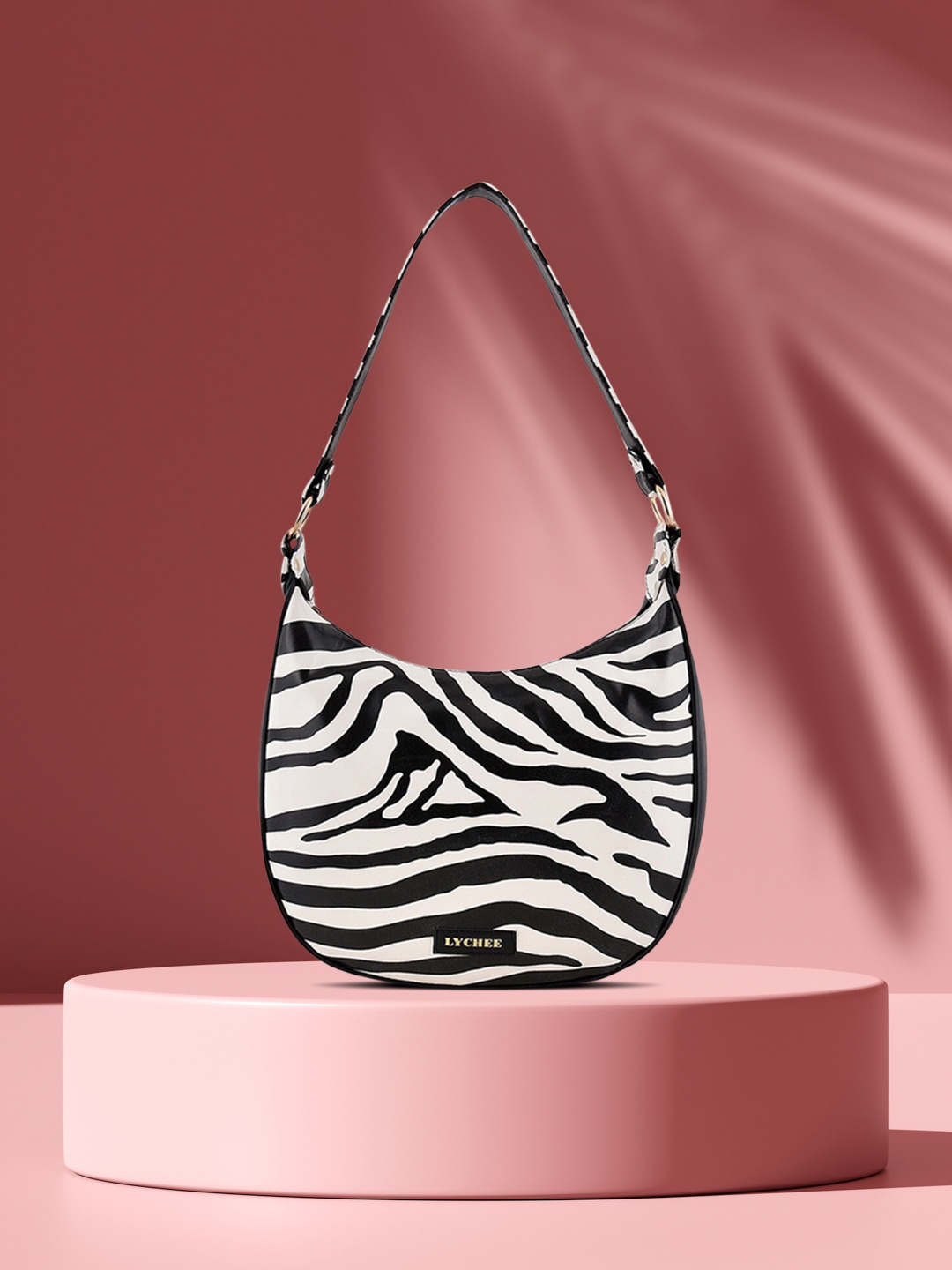 

Lychee bags White & Black Animal Printed Hobo Bag