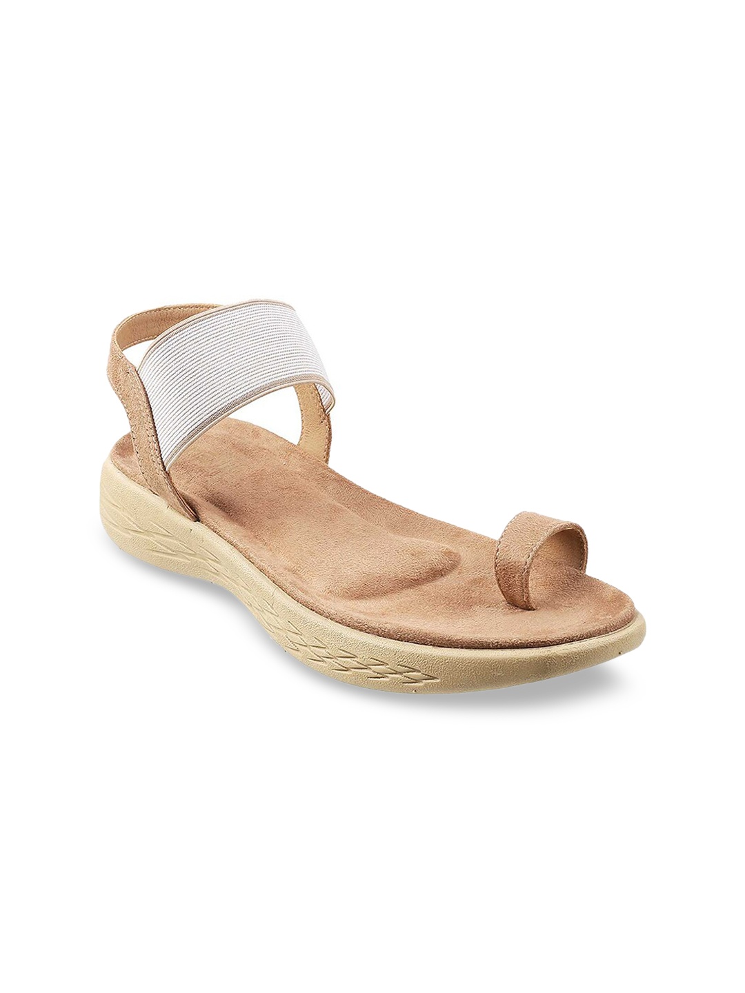 

Metro Women Beige & White Solid Comfort Sandals