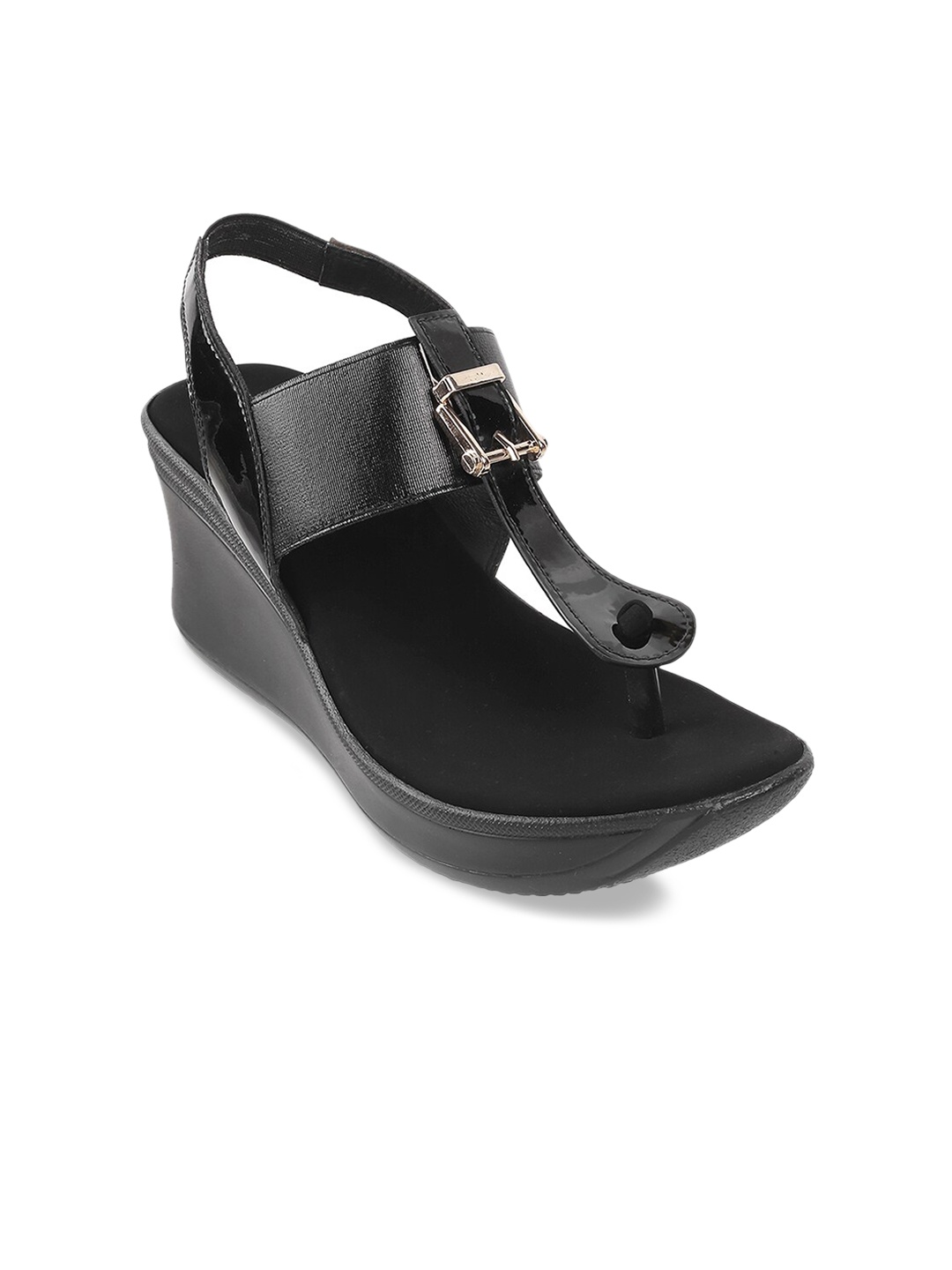

Metro Women Black Wedge Sandals