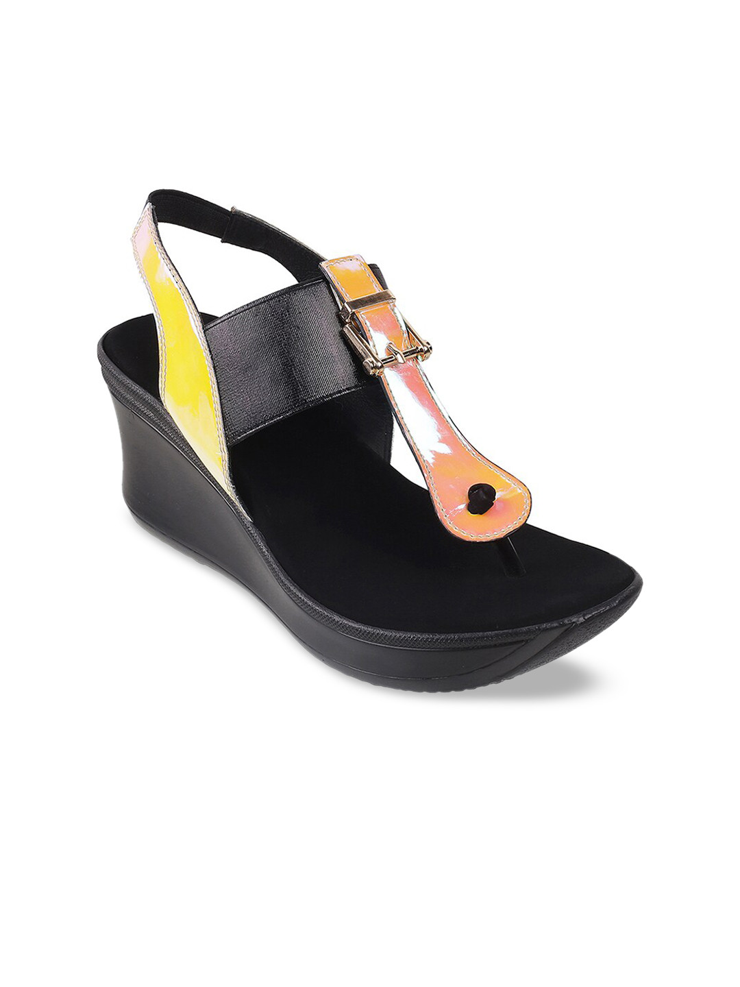 

Metro Black Embellished Wedge Heel Sandals