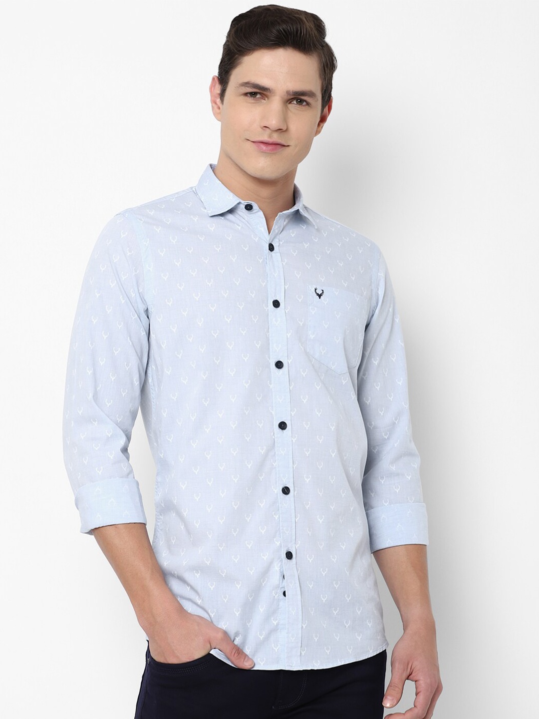

Allen Solly Sport Men Blue Printed Casual Shirt