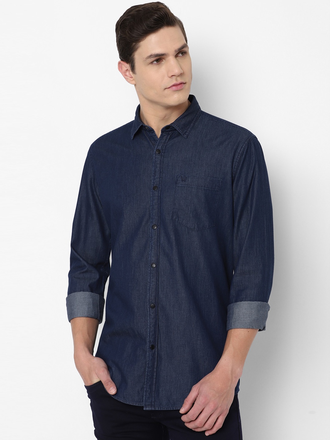 

Allen Solly Sport Men Navy Blue Casual Shirt