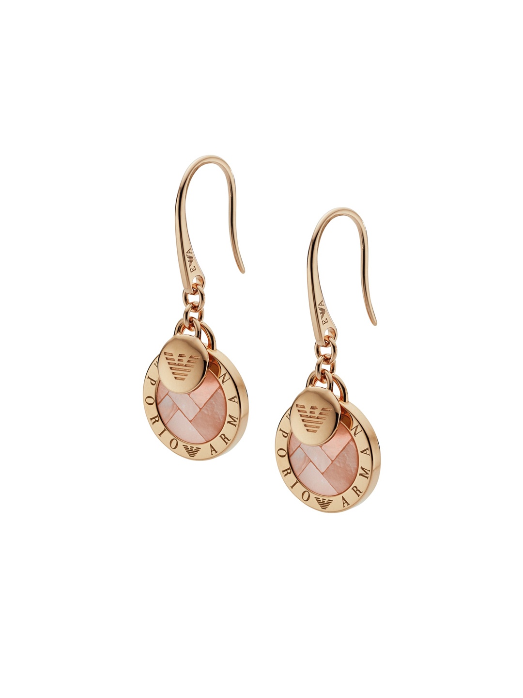 

Emporio Armani Rose Gold Plated & Beige Sterling Silver Contemporary Drop Earrings