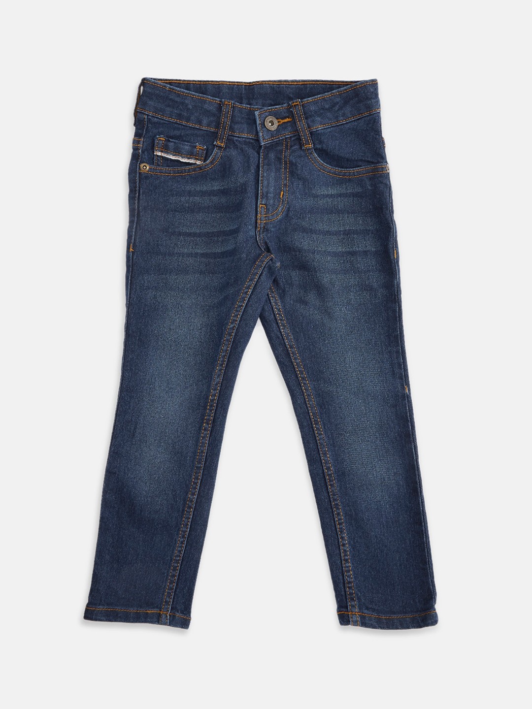 

Pantaloons Junior Boys Blue Tapered Fit Light Fade Jeans