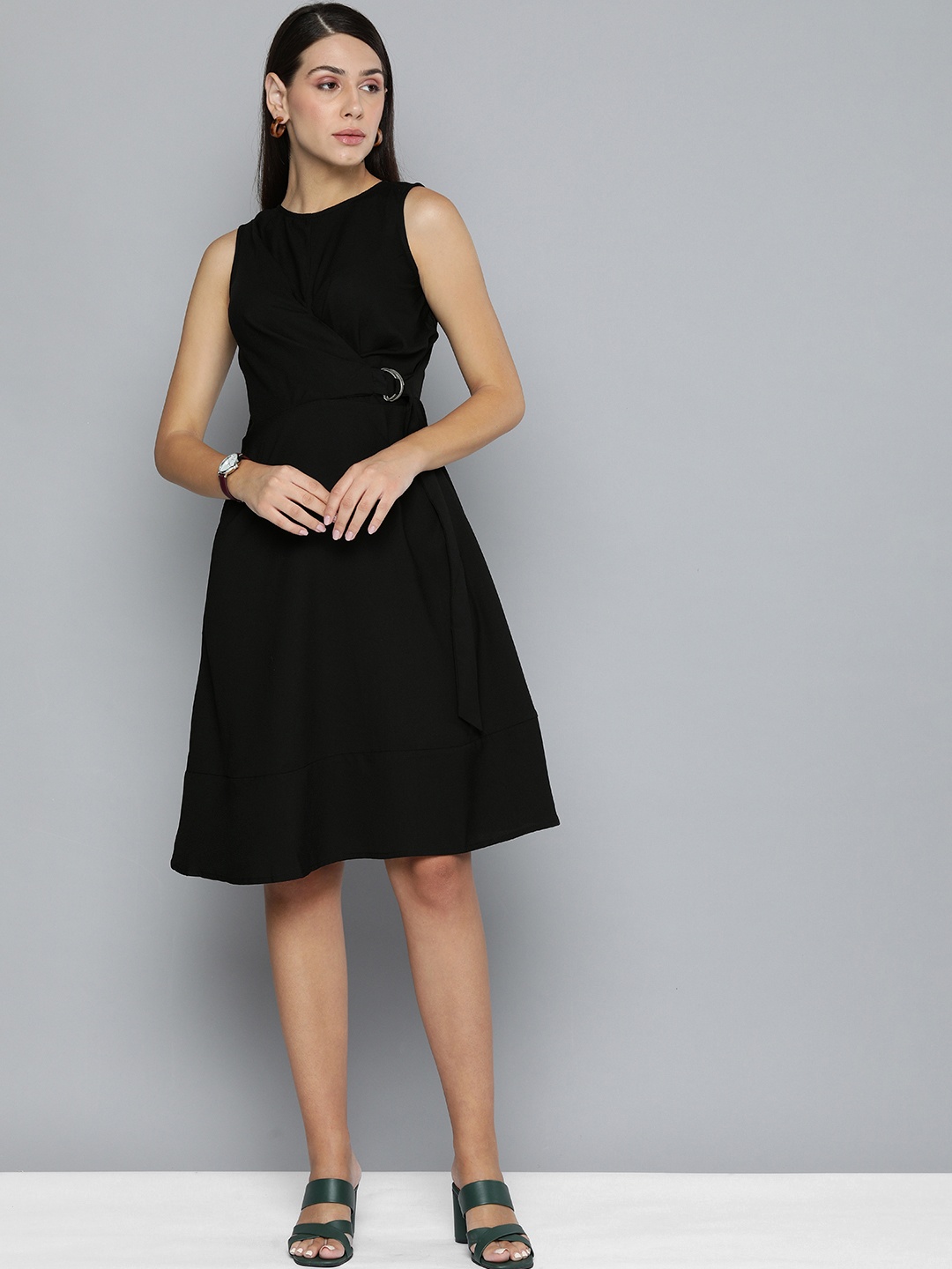 

Chemistry Black Belted Style Fit & Flare Dress