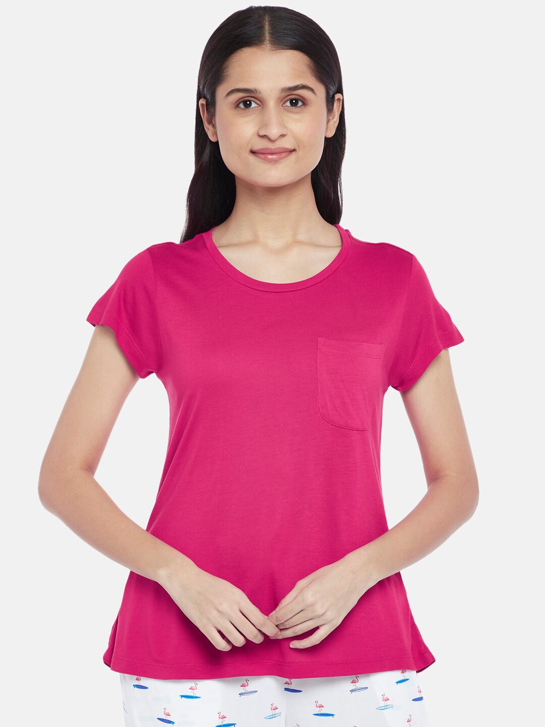 

Dreamz by Pantaloons Pink Knitted Lounge tshirt