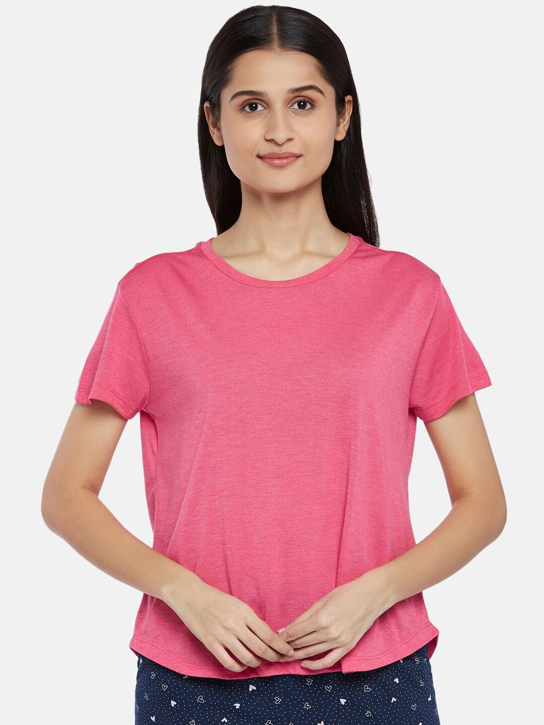 

Dreamz by Pantaloons Magenta Regular Lounge tshirt