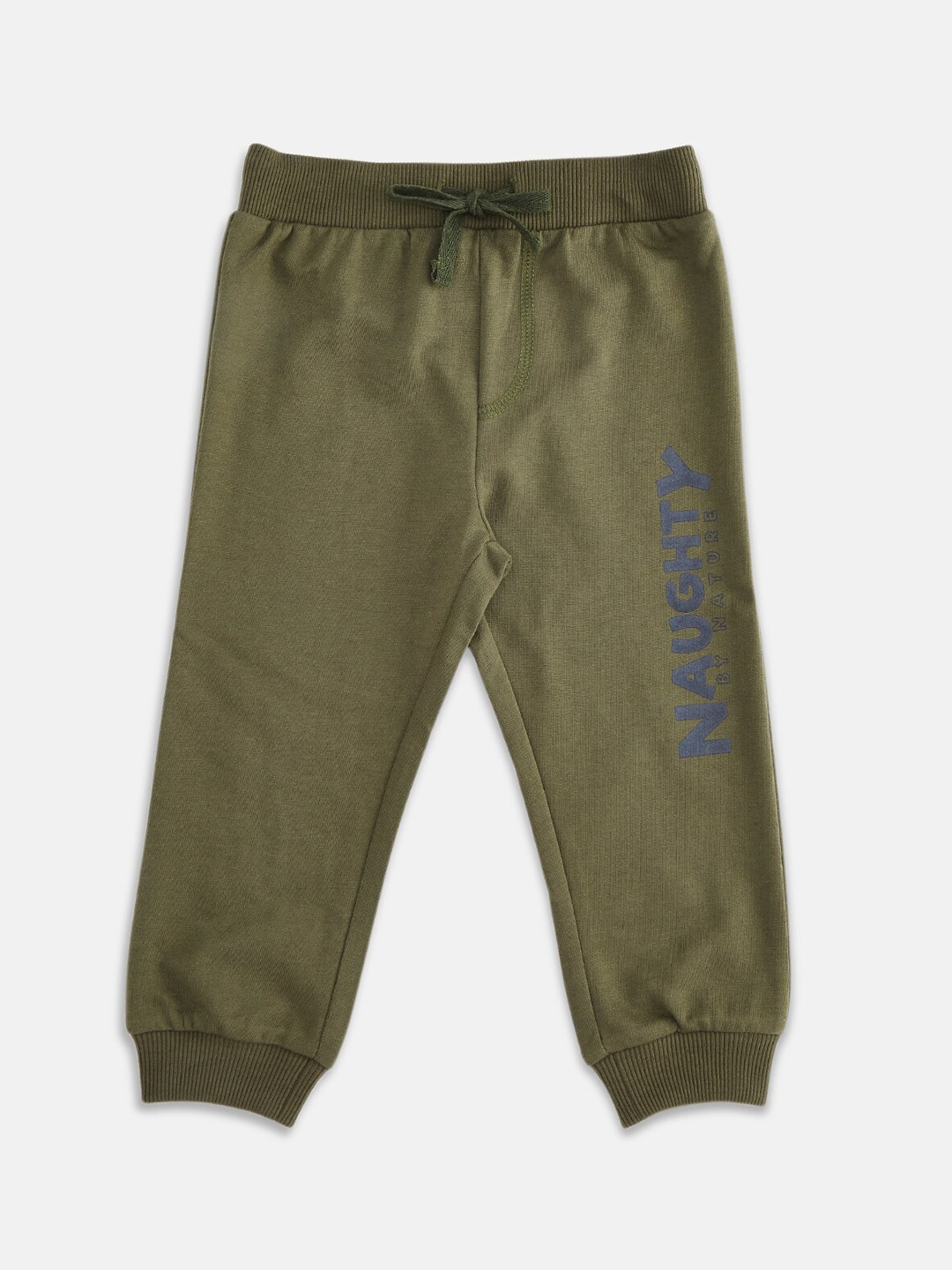 

Pantaloons Baby Olive-Green Solid Pure Cotton Joggers