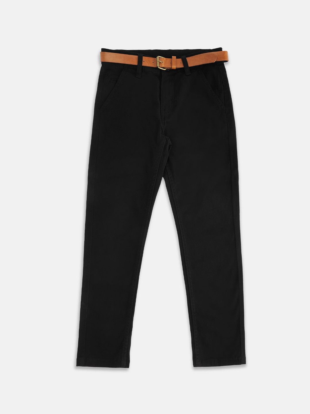 

Pantaloons Junior Boys Black Pure Cotton Chinos