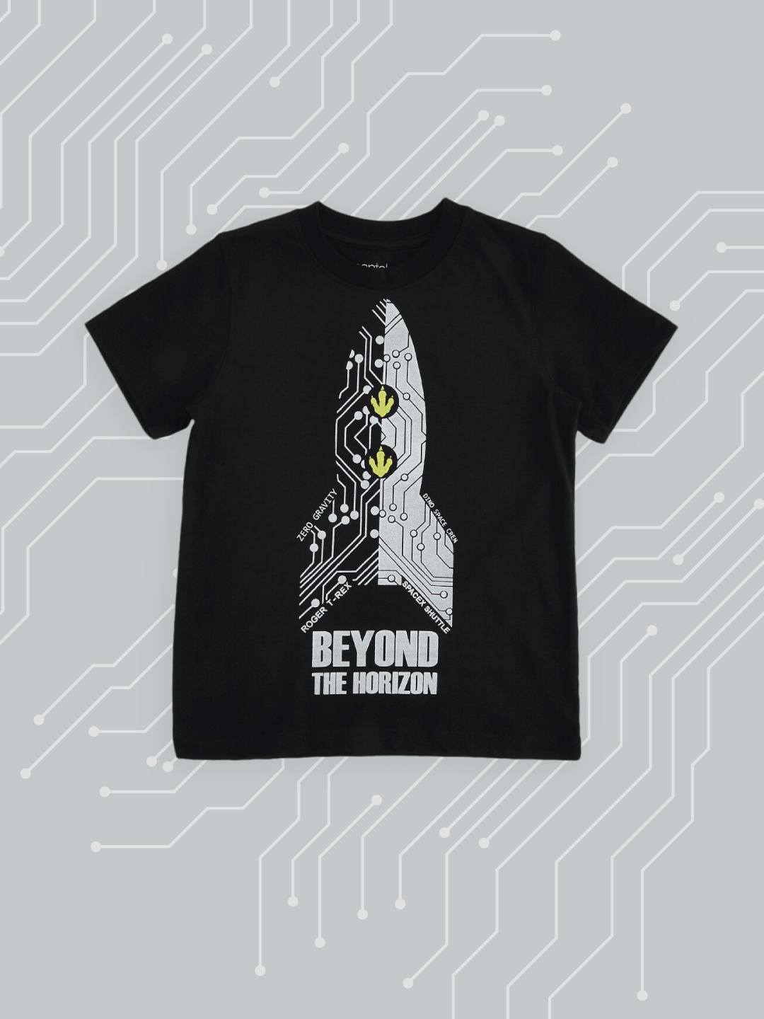 Pantaloons Junior Boys Black & White Typography Printed Pure Cotton T-shirt