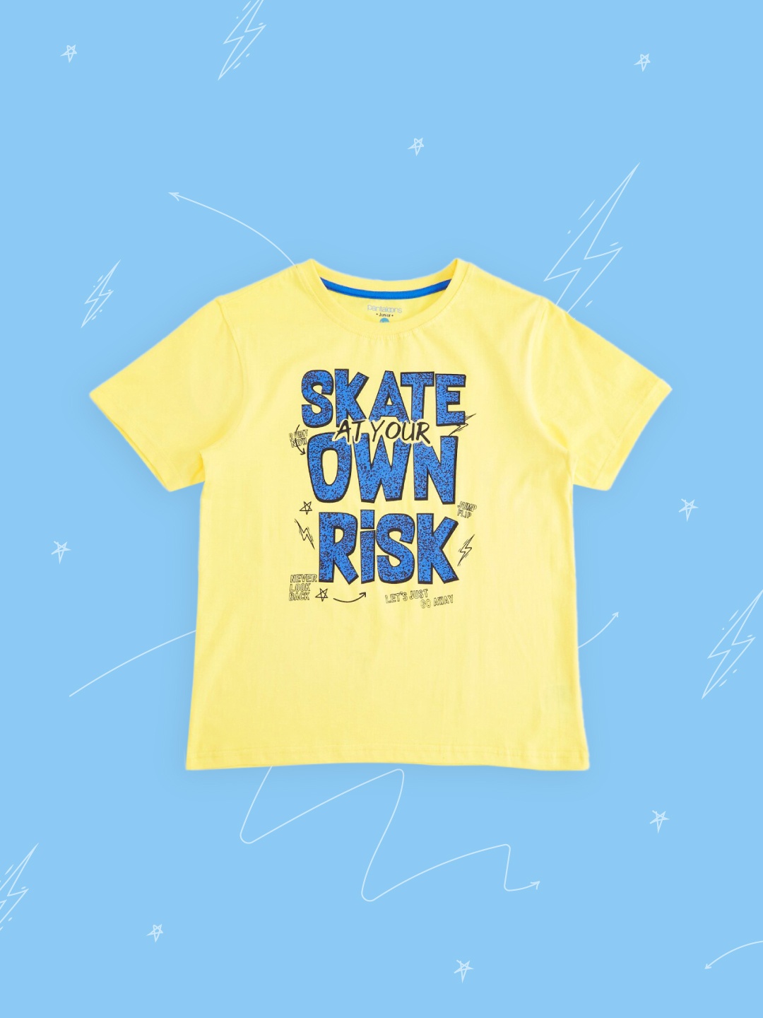 

Pantaloons Junior Boys Yellow Printed Pure Cotton T-shirt