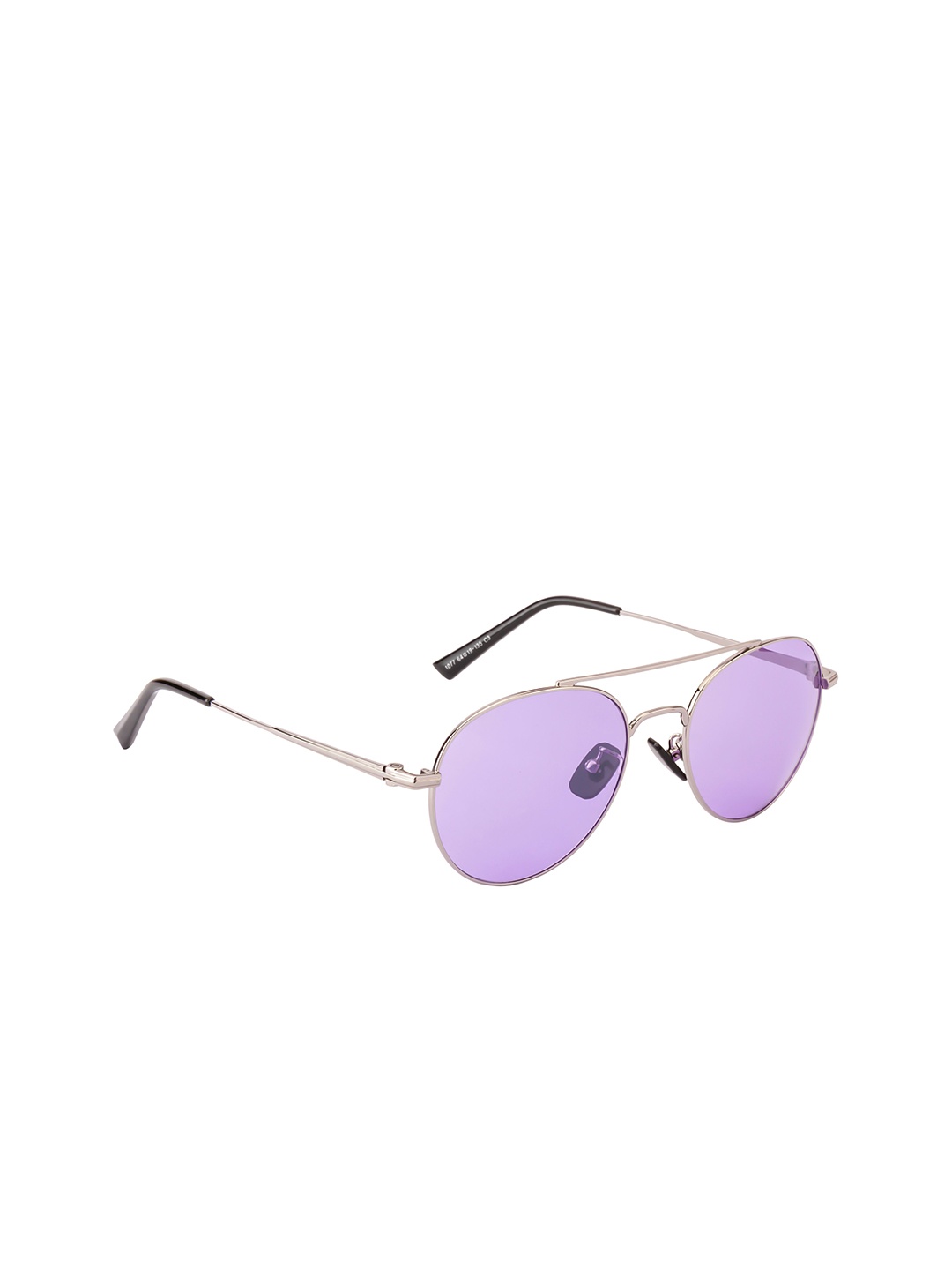 

Ted Smith Unisex Purple Lens & Gunmetal-Toned Aviator Sunglasses with UV Protected Lens