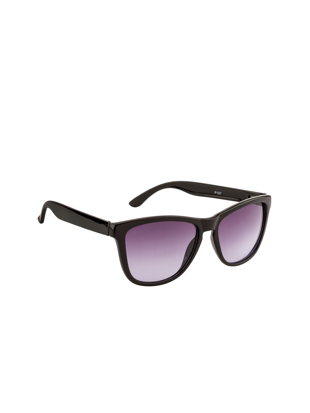 

Ted Smith Unisex Purple Lens & Black Wayfarer Sunglasses with UV Protected Lens