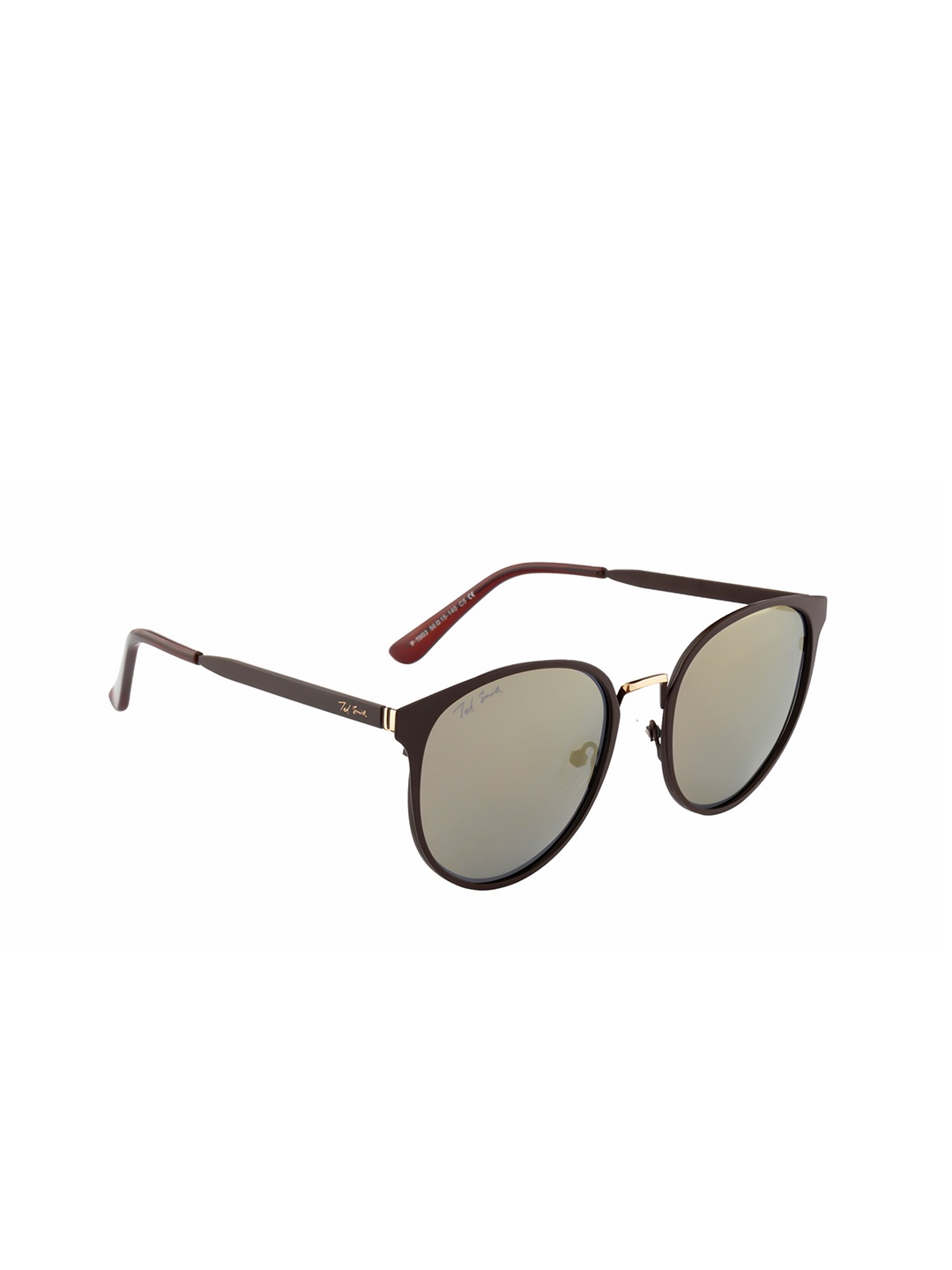 

Ted Smith Unisex Grey Lens & Brown Round Sunglasses with Polarised Lens