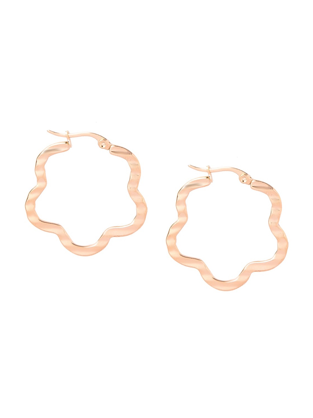 

Moon Dust Gold-Toned Floral Hoop Earrings