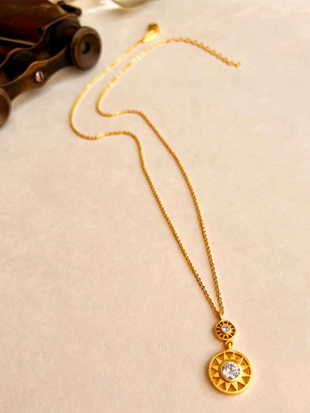 

Amaltaas Gold-Toned & White Brass Gold-Plated Handcrafted Necklace